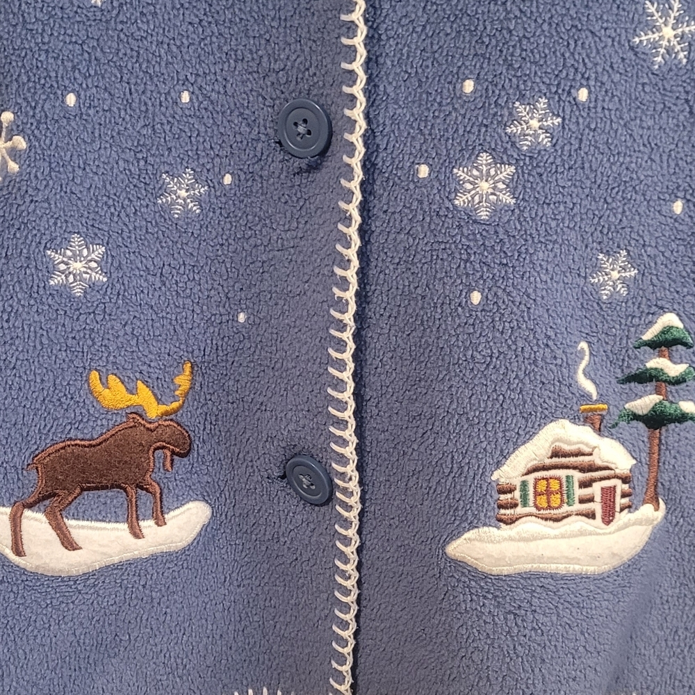 Blue Rustic Winter Fleece Jacket - Picture 3 of 5